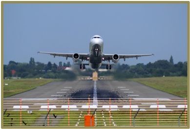 Aircraft taking off